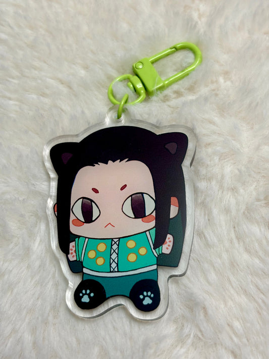 Mini-Kitty Assassin Keychain ( double-sided epoxy ) (4 inches)