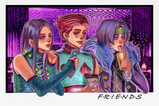 Original Art Print-Girl’s Night Out (Size Around 9 x 11 Inches)
