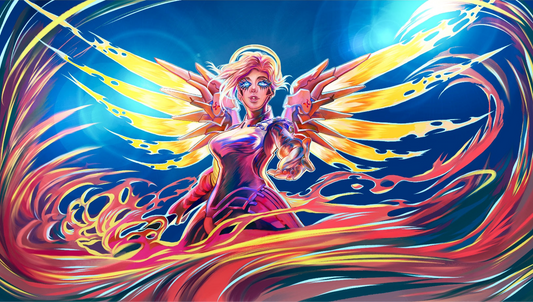 big print-Original art print- Angel of Victory (Size Around 13 x 18 Inches)