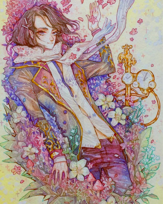 Original Watercolor Art Post Card (Size Around 6x8 inches)