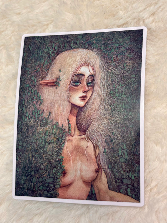 Original Sticker - Elf and Mushroom (4 inches)