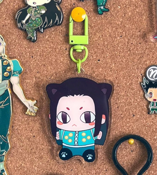 Mini-Kitty Assassin Keychain ( double-sided epoxy ) (4 inches)